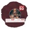 Dark Red Suede Mat Board for 8x8 Frames - Circle Opening for 5x5 Photos
